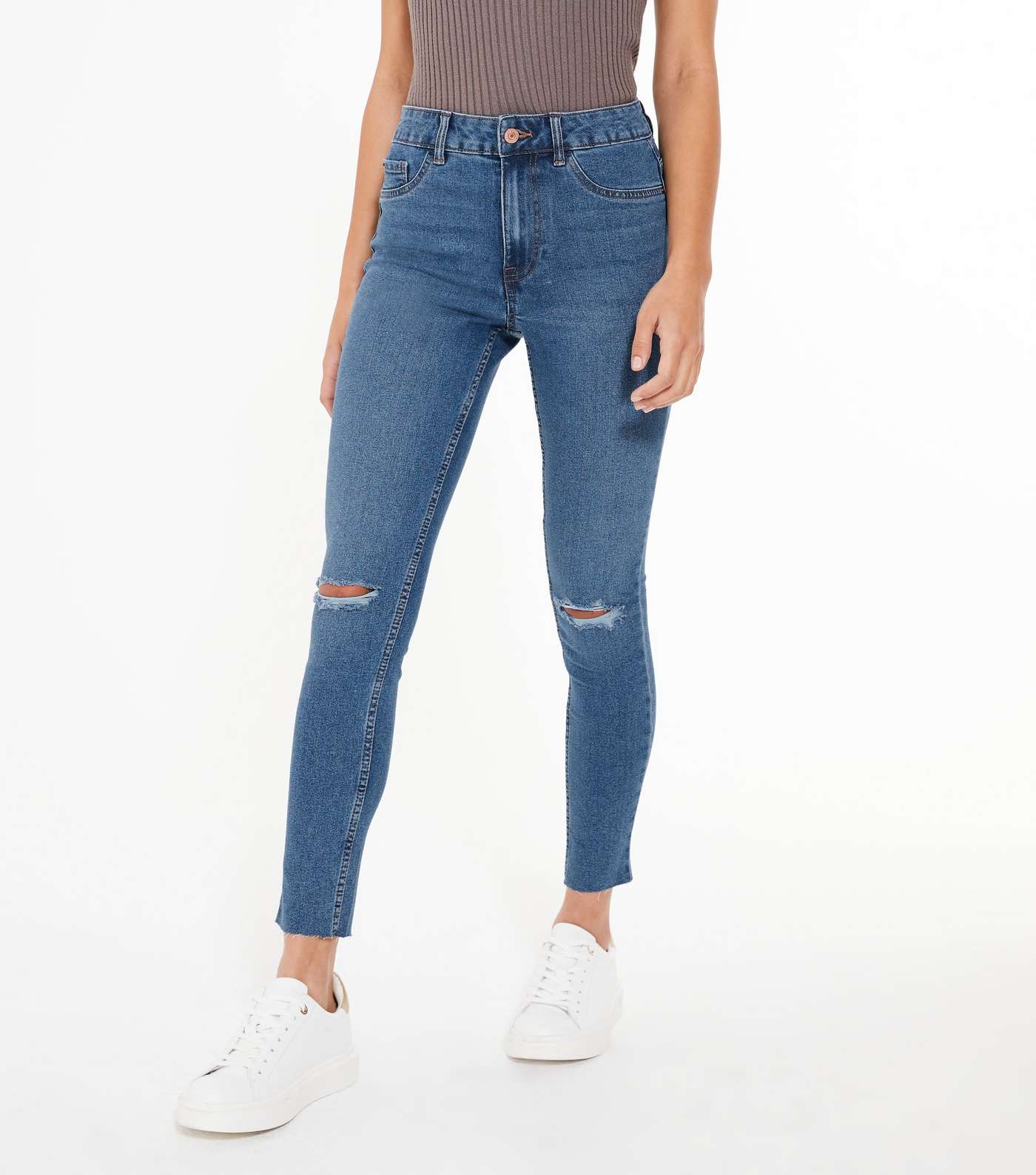 Blue Ripped India Super Skinny Jeans Image 2