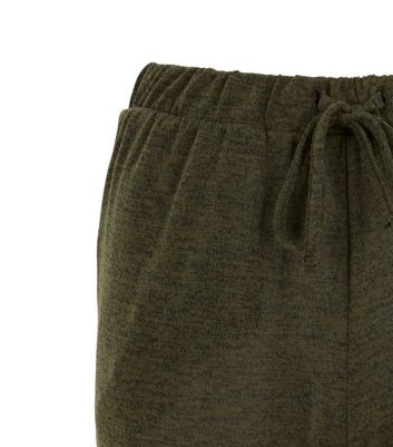 Image of Khaki Jersey Joggers New Look