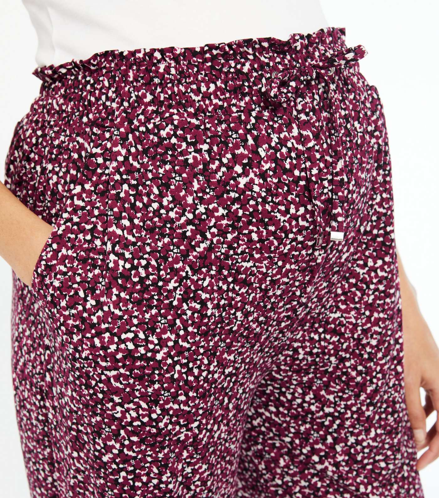 Maternity Red Soft Touch Abstract Spot Joggers Image 4