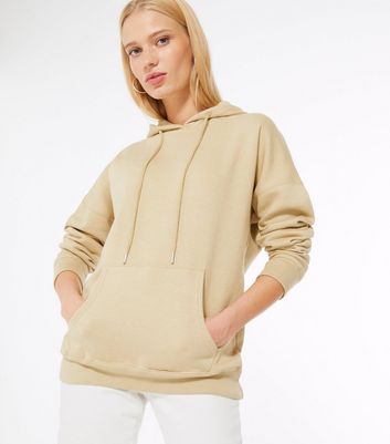 Image of Camel Oversized Hoodie New Look