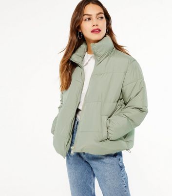 light green cropped jacket