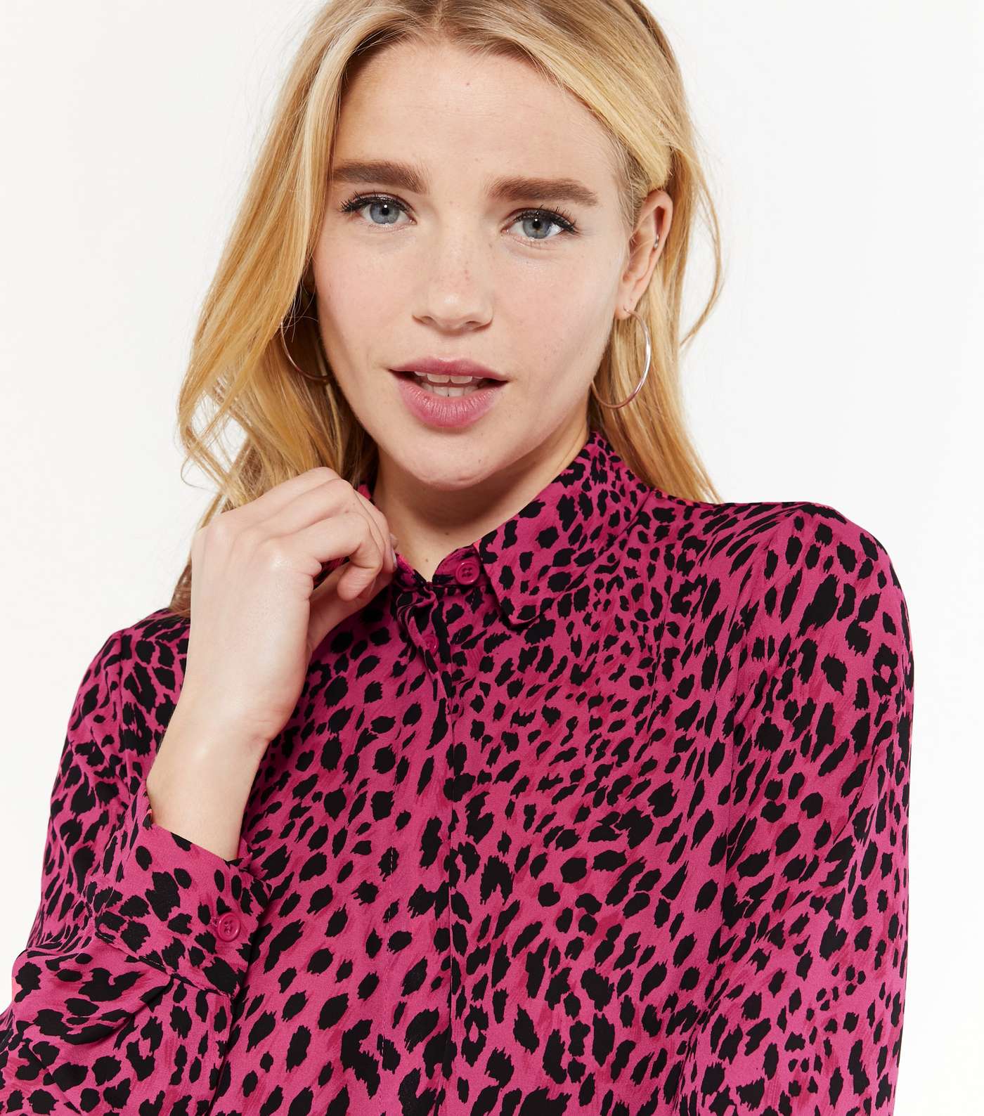 Petite Pink Leopard Print Shirt Image 4