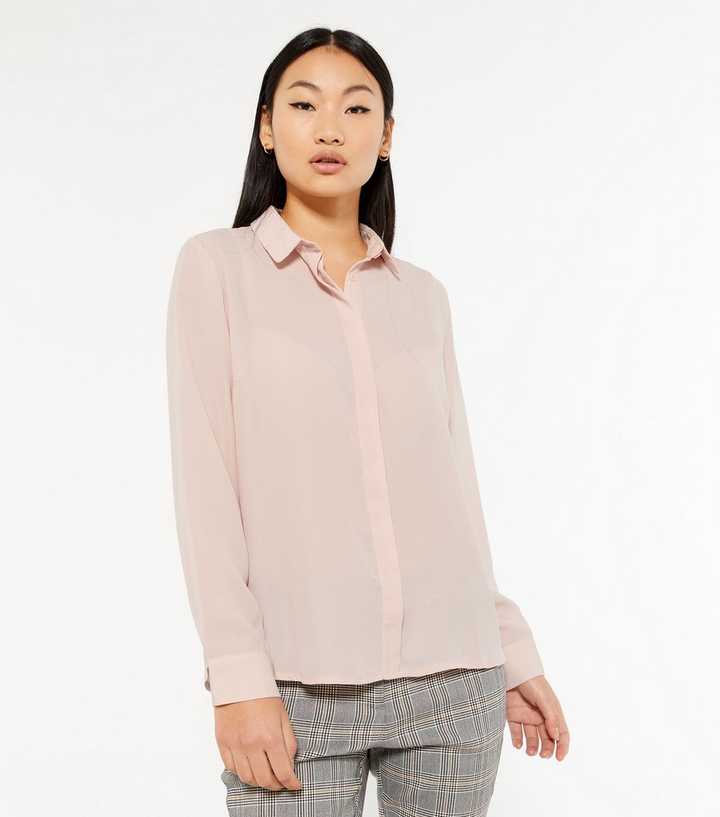 dusty pink blouse long sleeve