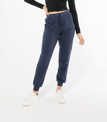 Navy Slim Leg Jersey Joggers New Look