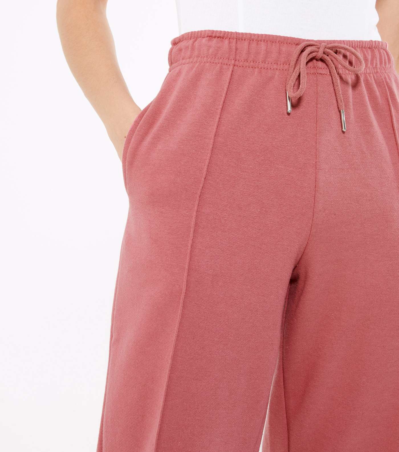 Deep Pink Seam Front Cuffed Joggers Image 4