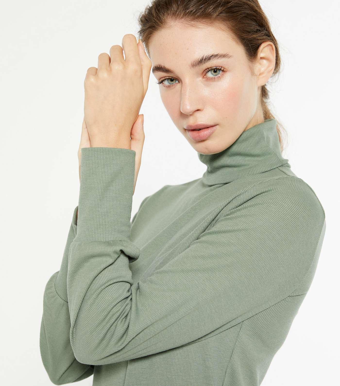 Olive Roll Neck Top  Image 3