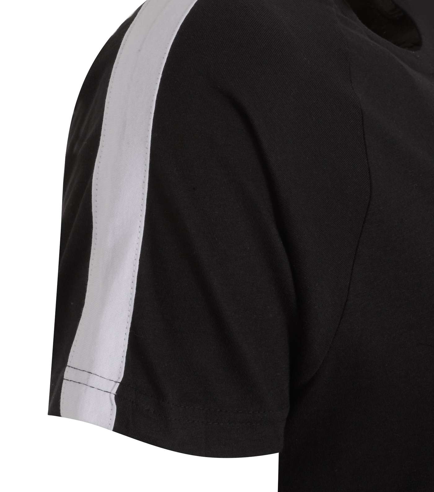 Black Tape Stripe Sleeve T-Shirt Image 3