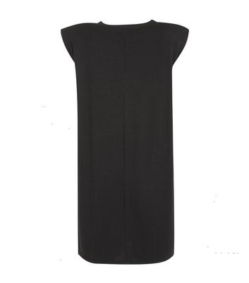 black sleeveless mini dress