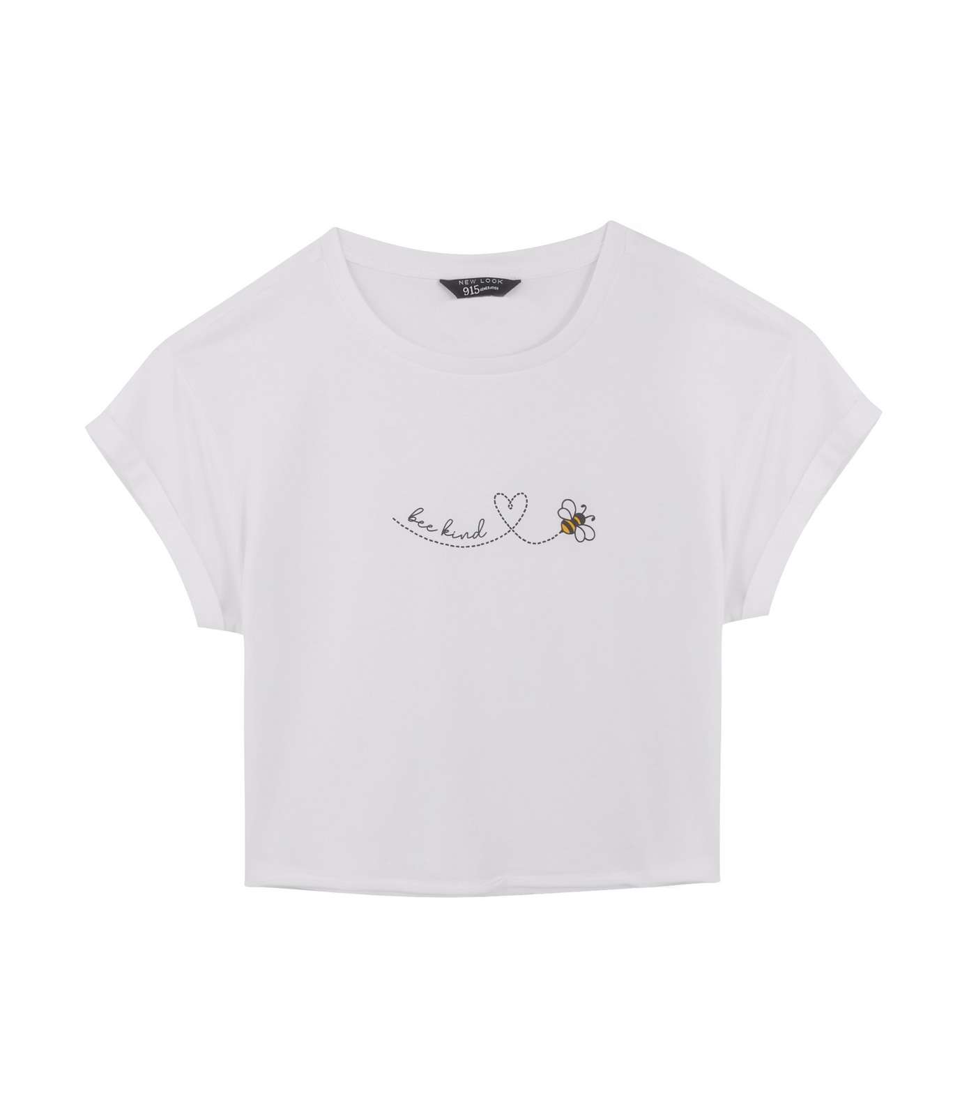 Girls White Bee Kind Slogan T-Shirt 
