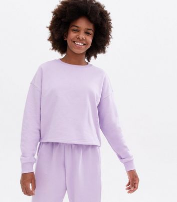 Girls Lilac Crew Neck Sweatshirt | New Look