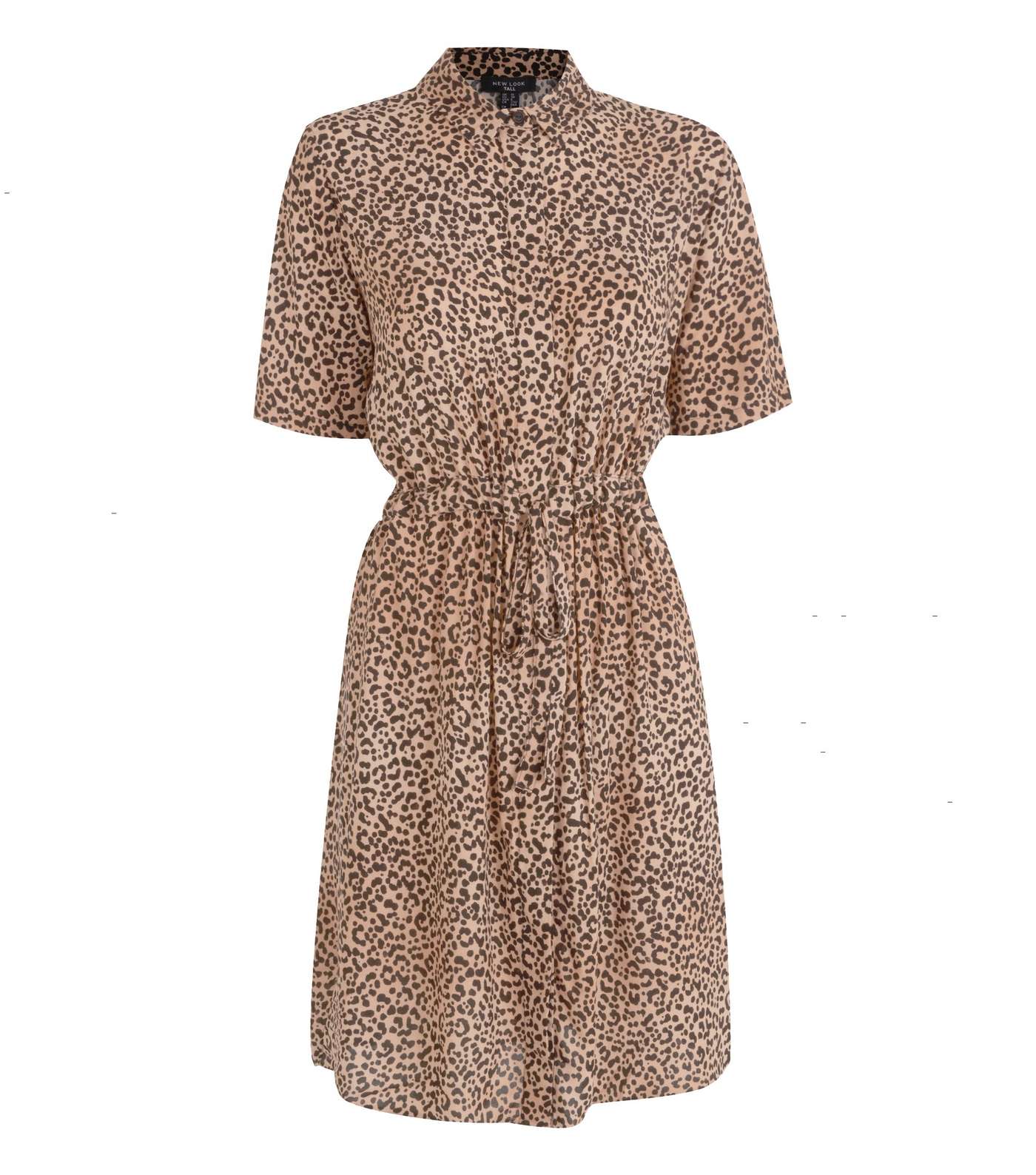 Tall Brown Leopard Print Shirt Dress