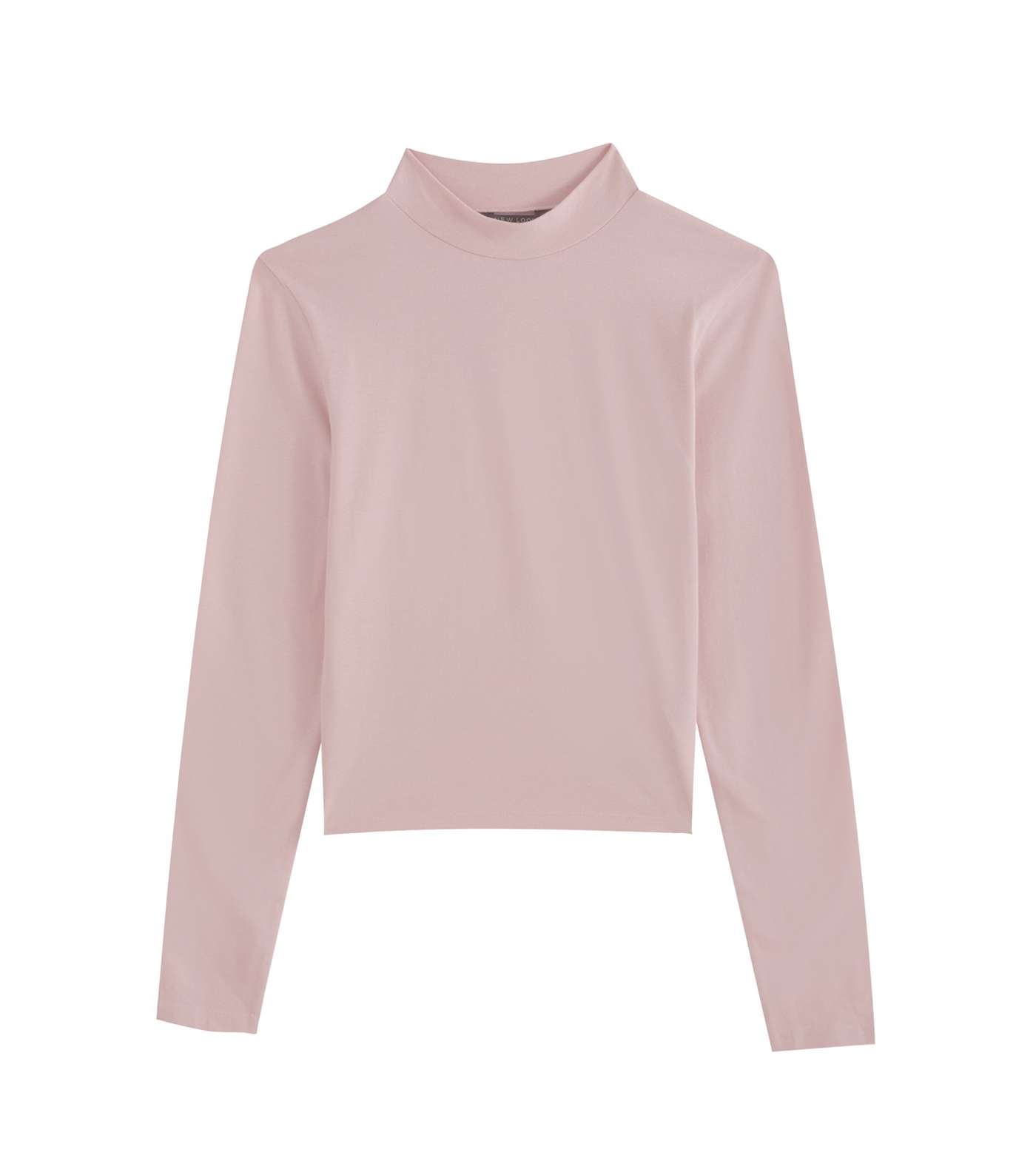 Girls Pale Pink High Neck Long Sleeve Top Image 5