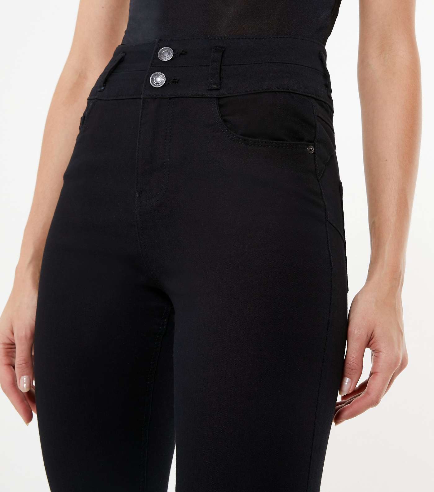 Black 'Lift & Shape' High Waist Yazmin Skinny Jeans Image 4