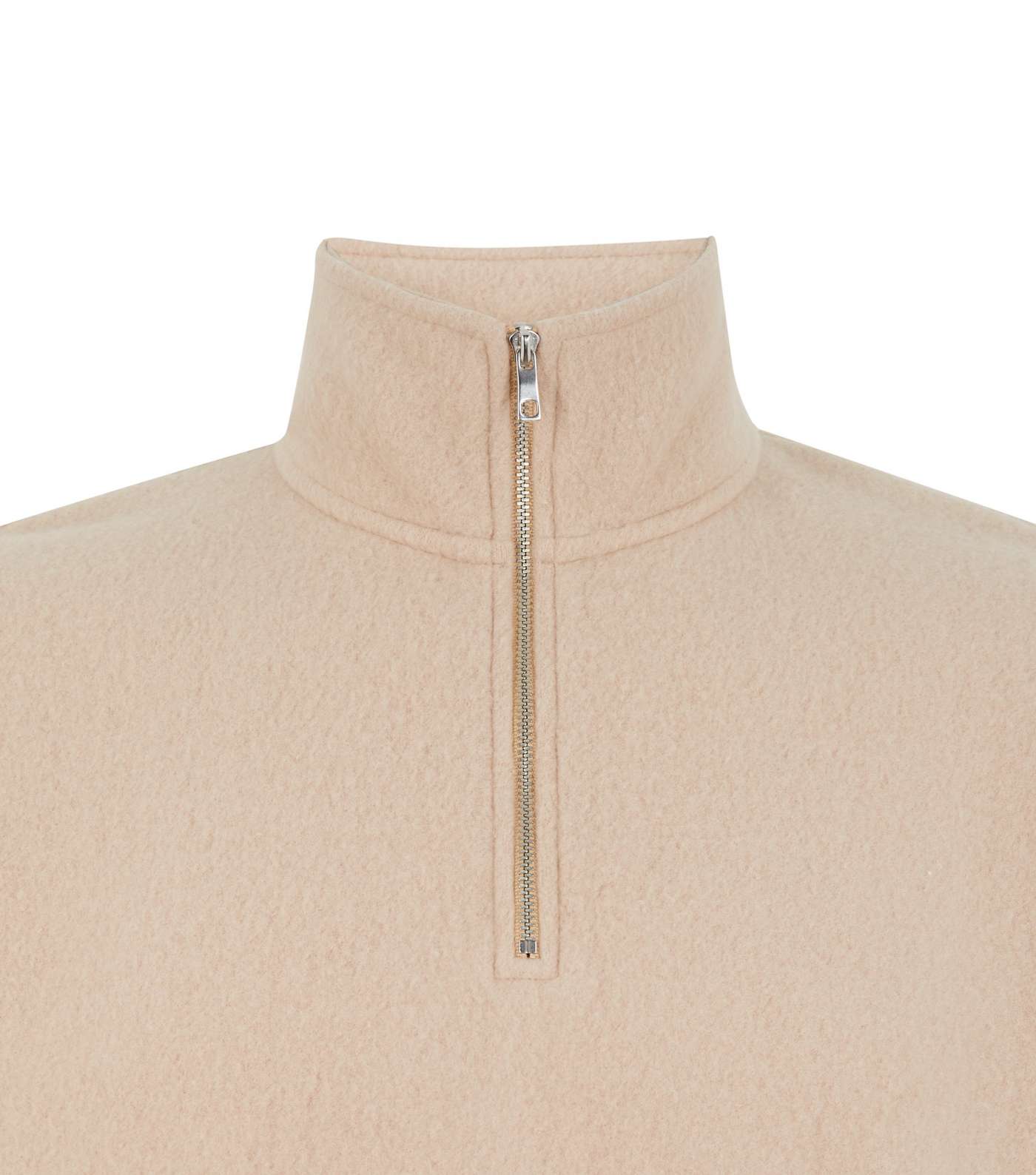 Stone Fleece Zip Neck Long Sleeve Sweatshirt Image 3