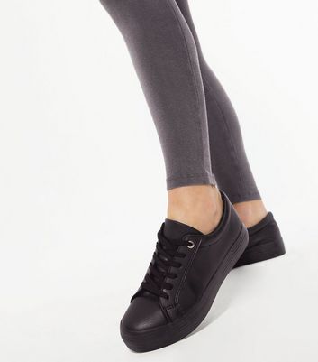 Girls leather trainers sales