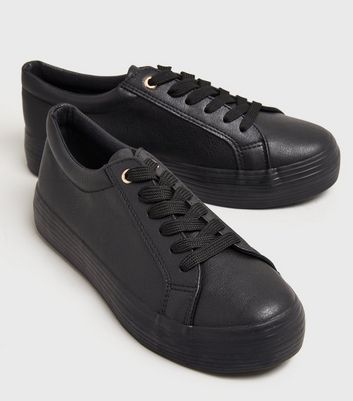 Girls black trainer shoes on sale