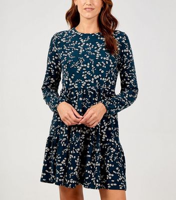 Blue Vanilla Teal Floral Long Sleeve 