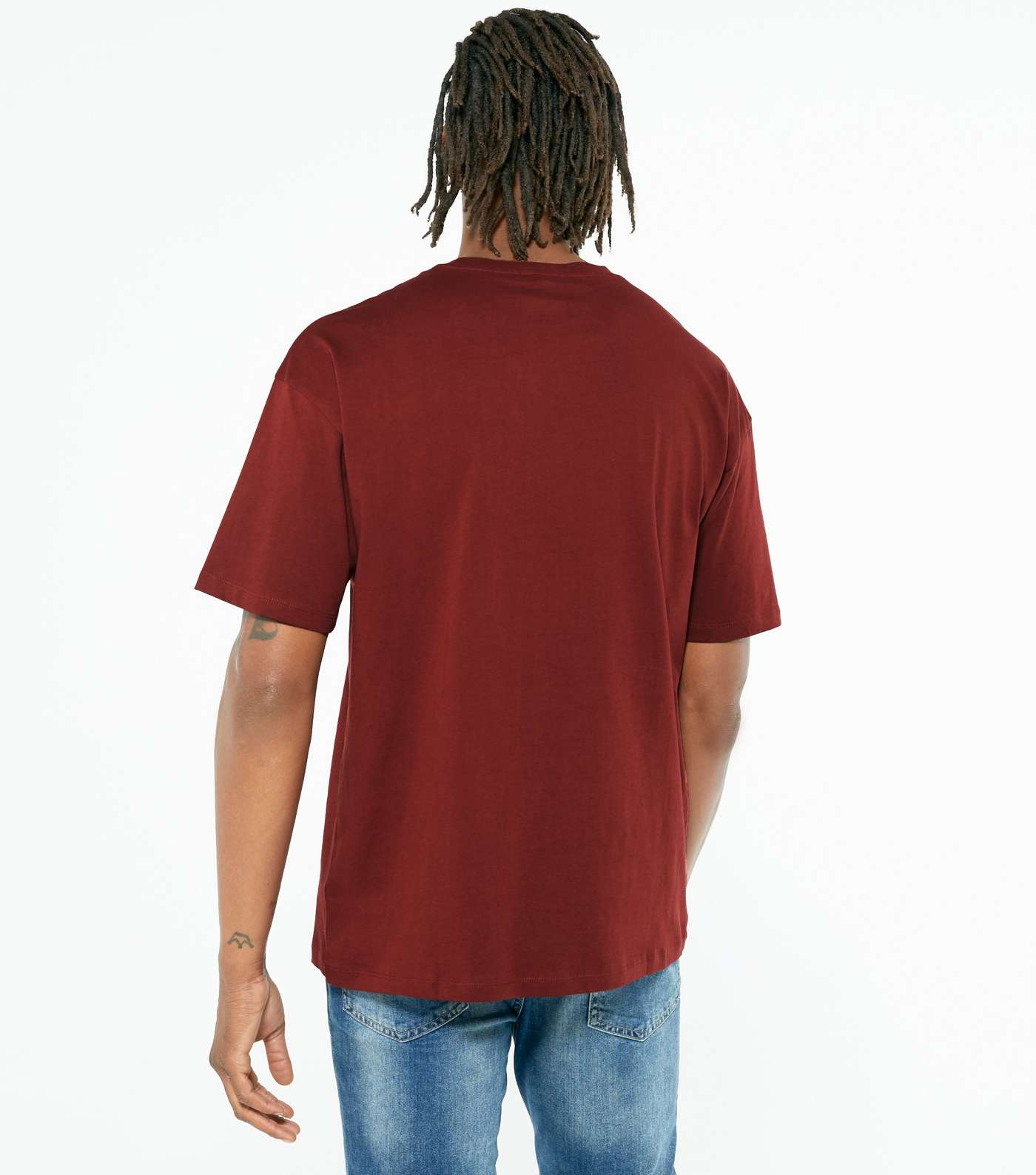 Burgundy Embroidered T-Shirt Image 4