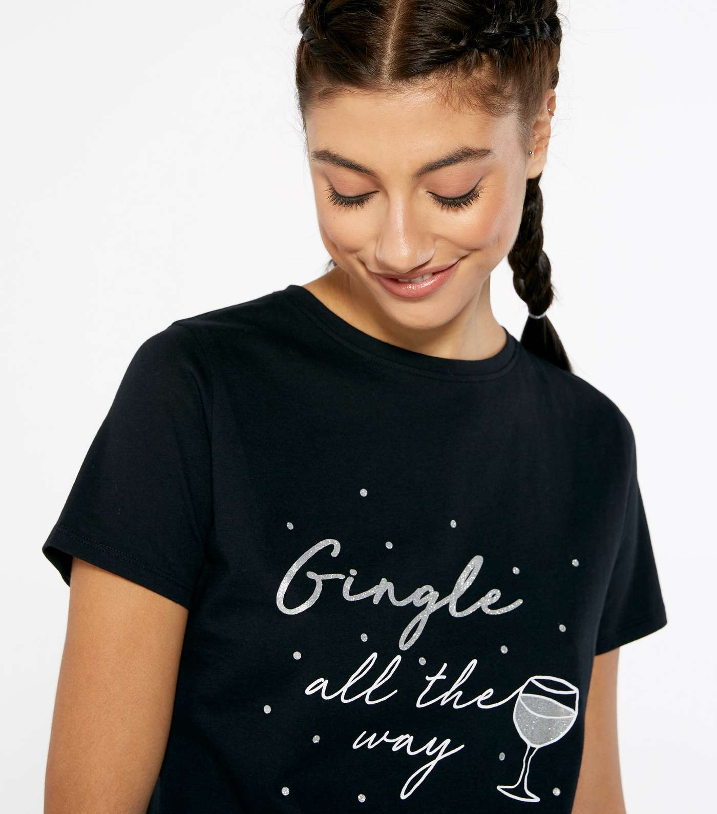 Black Christmas Gingle Logo T-Shirt Image 4