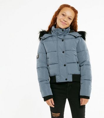 black cord puffer jacket