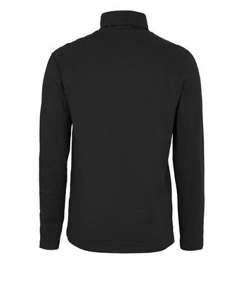 Image of Black Roll Neck Long Sleeve Top New Look