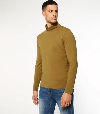 tan roll neck top