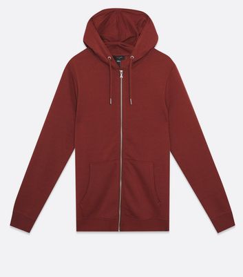 red zip up fleece