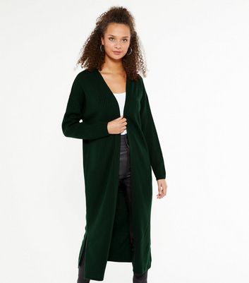 New look green top cardigan