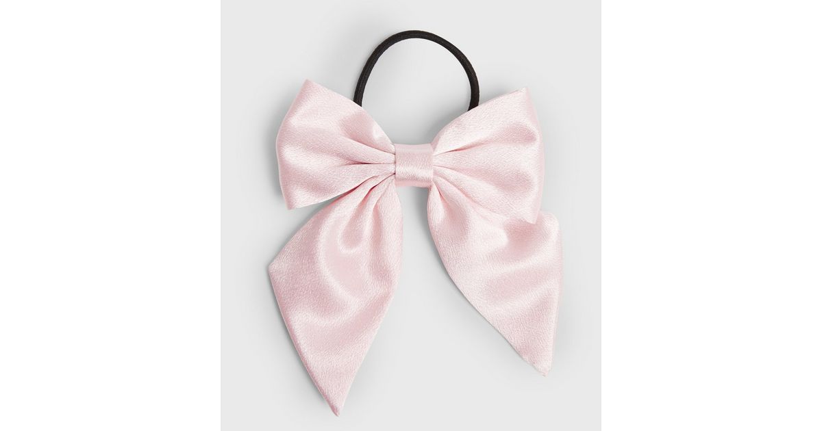 Pale Pink Satin Bow Hair Band | New Look Pale Pink Satin Bow Hair Band | New Look