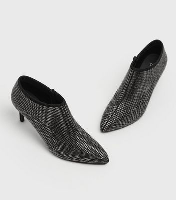 Black Diamanté Stiletto Shoe Boots New Look Vegan shop for Black Diamanté Stiletto Shoe Boots New Look Vegan at Shopo