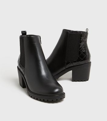 new look quilted chelsea boots