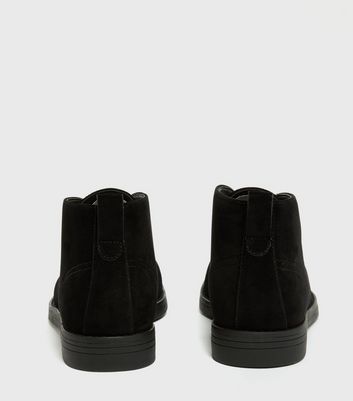 Image of Black Lace Up Desert Boots New Look