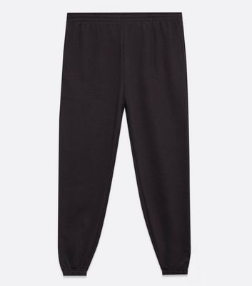 Curves Black Jersey Cuffed Joggers New Look