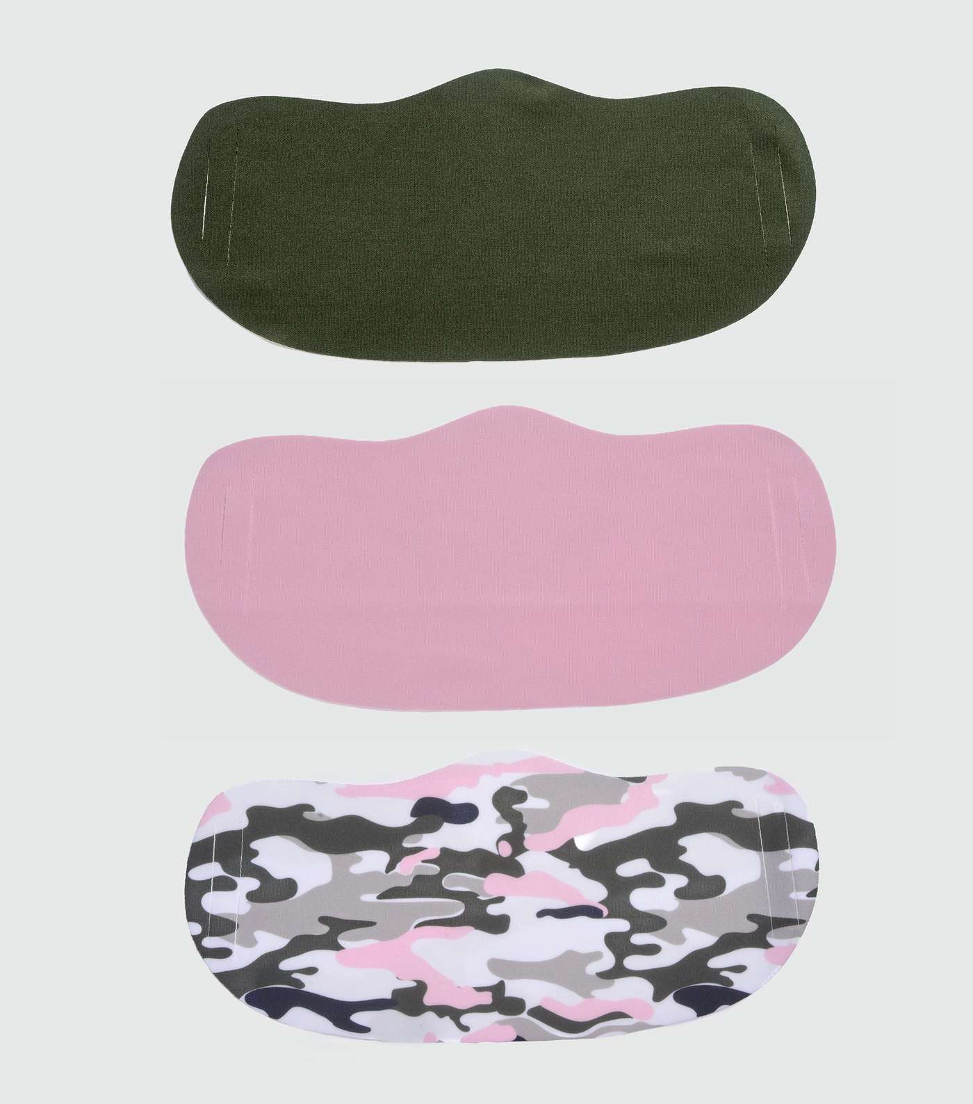 Girls 3 Pack Pink Camo Reusable Face Coverings Image 2