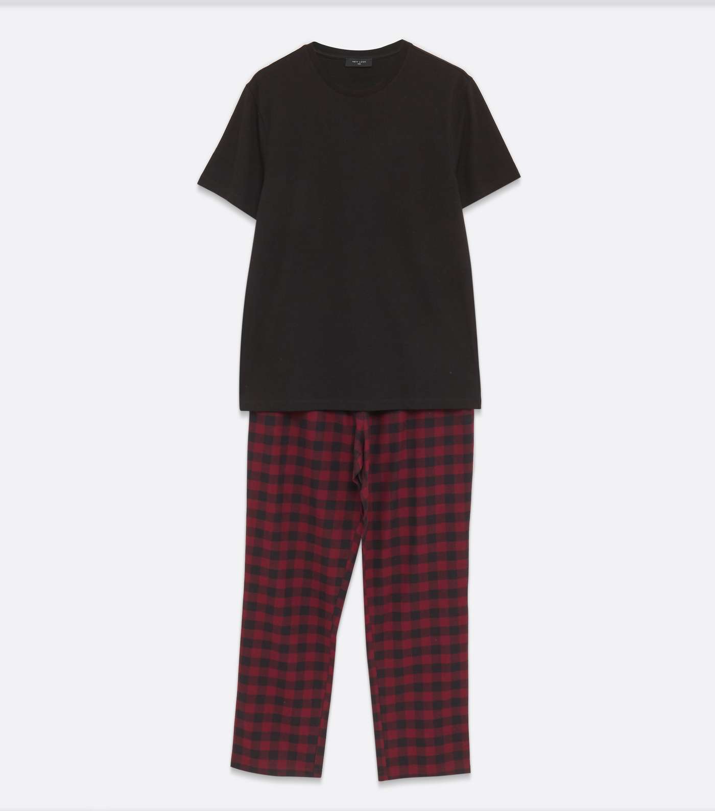 Burgundy Check Jogger Pyjama Set Image 4