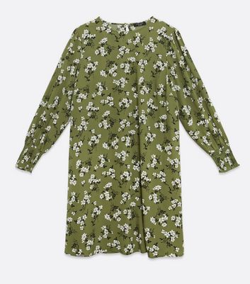 new look green smock dress