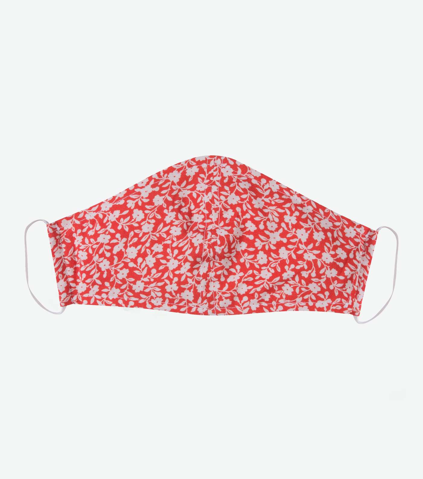 Red Floral Reusable Face Covering Image 3