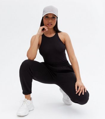 Petite Black Jersey Joggers | New Look