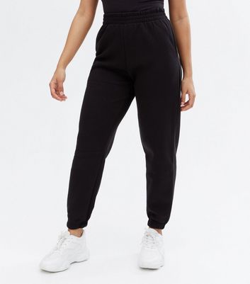 womens petite black joggers