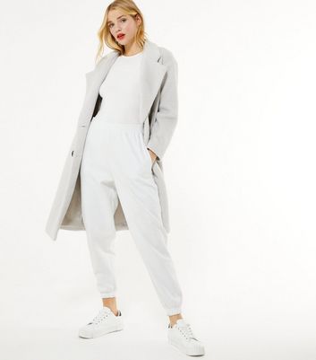 Petite White Jersey Joggers | New Look