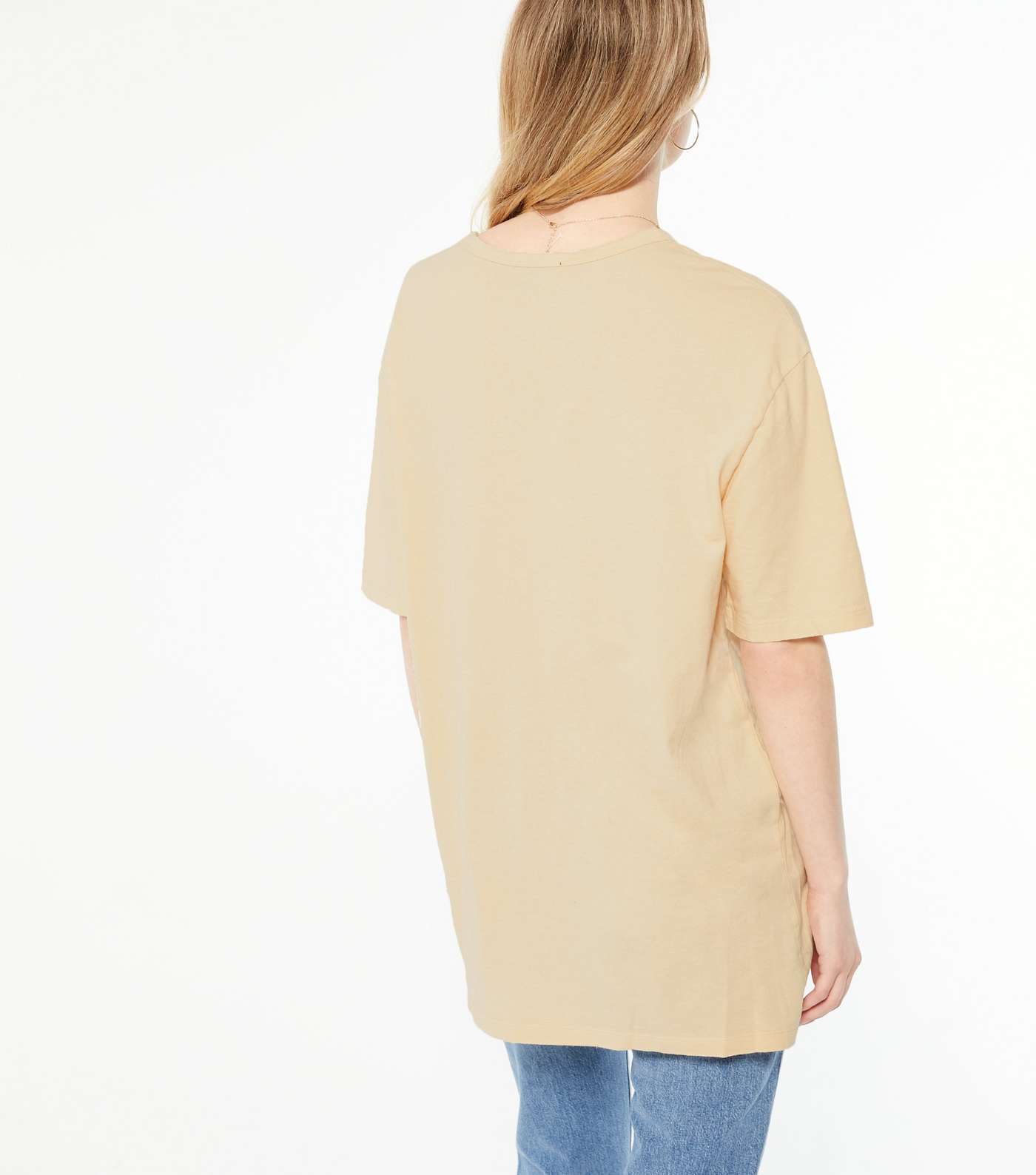 Tall Pale Yellow Acid Wash Oversized T-Shirt Image 3