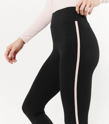 Black leggings with pink stripe Clearance