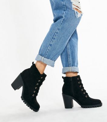 new look chunky heel boots