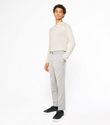 White Ribbed Knit Muscle Fit Long 