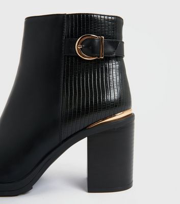 wide fit block heel ankle boots