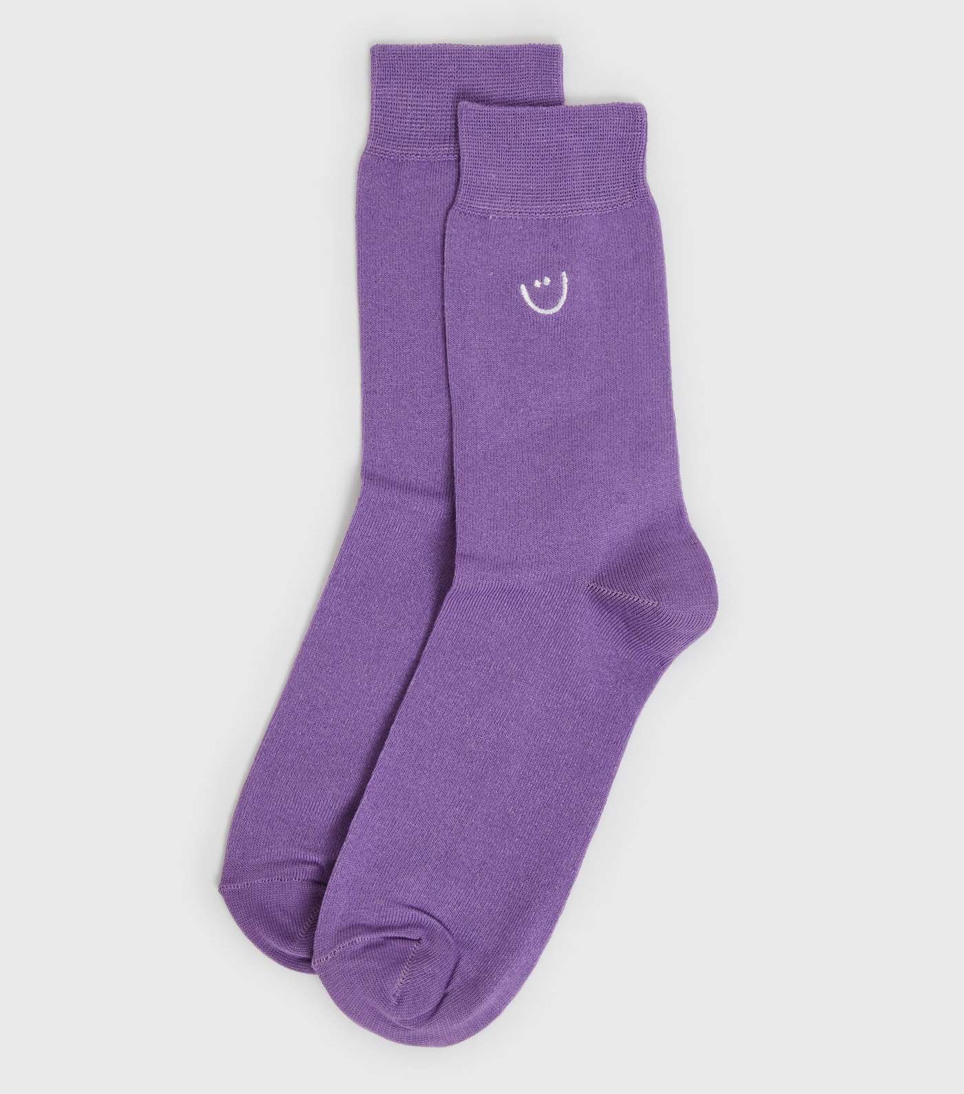 Purple Happy Face Socks