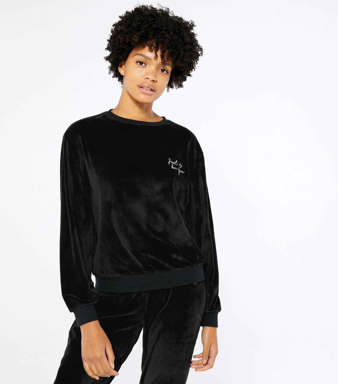Black Velvet Just Be You Logo Lounge Sweatshirt 