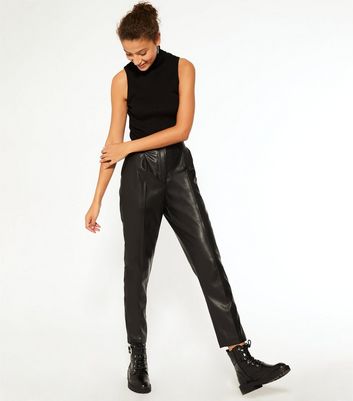 Leather look trousers deals new look