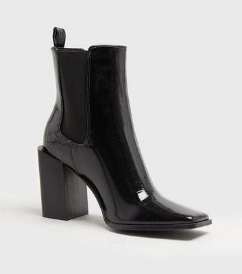 new look square toe boots