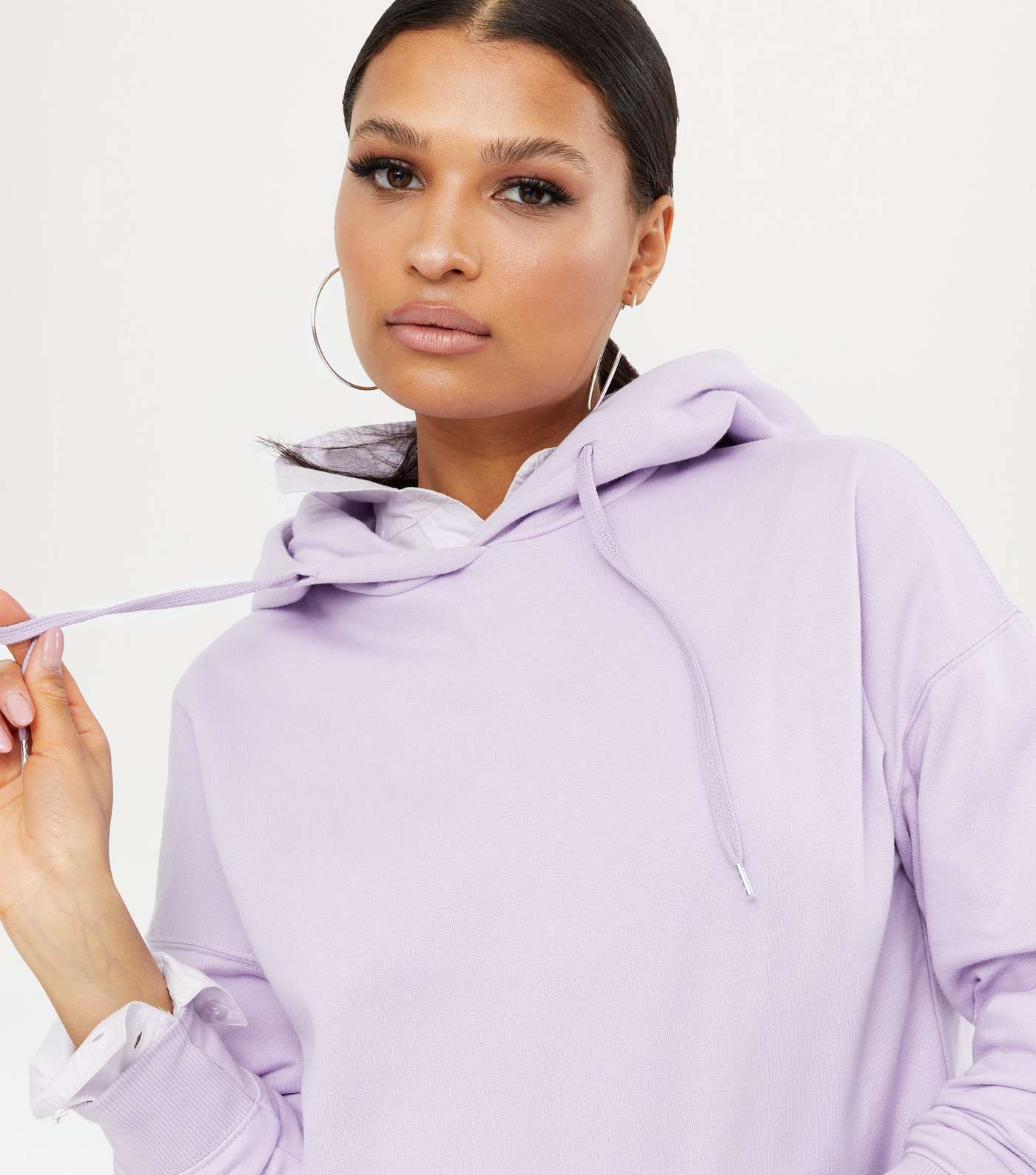 Lilac Pocket Front Hoodie  Image 3